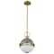 Nuvo Everton 1-Light Pendant 10 in. Matte Gray & Brass Etched Opal Glass 60/7875 - alternate 6